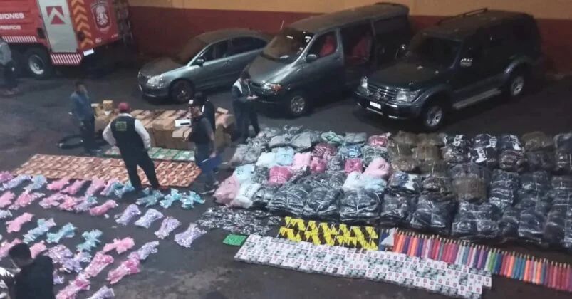 Paraguayos detenidos en Posadas con millonaria carga de contrabando